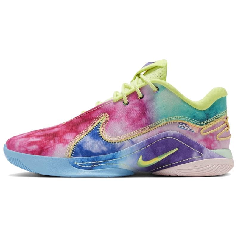 Кроссовки для баскетбола Nike X MONOPOLY LeBron 22 Low Топ Баскетбольные Кроссовки Мужские Красный Желтый Синий - изображение 2