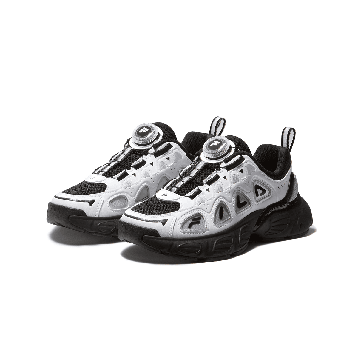 Кроссовки FILA KIDS Текстиль Синтетическая кожа Отскок Дышащий Поддержка Низкий топ Детские повседневные кроссовки Черный Белый - изображение 3