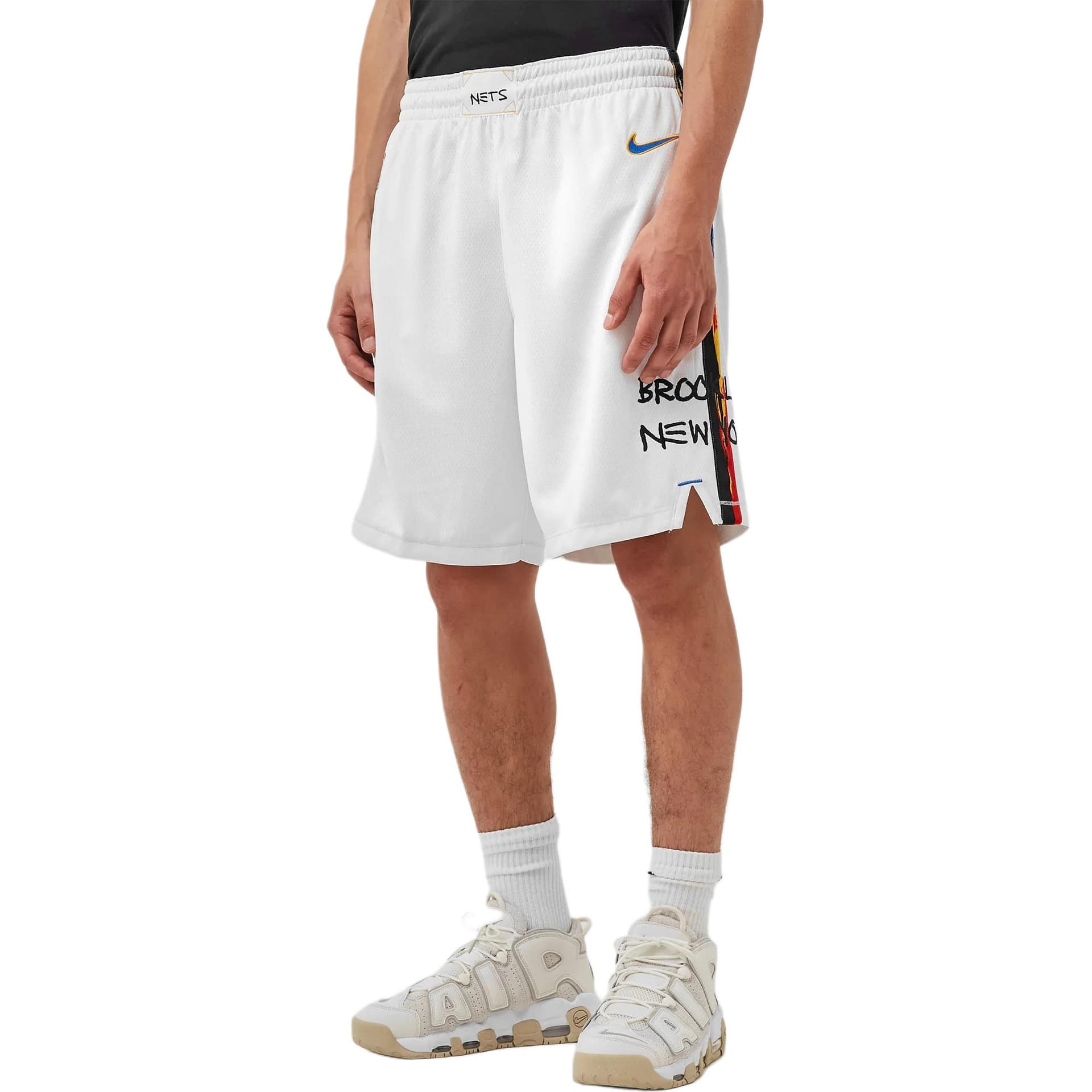 Баскетбольные шорты Nike NBA Brooklyn Nets Fan Shorts White - изображение 4