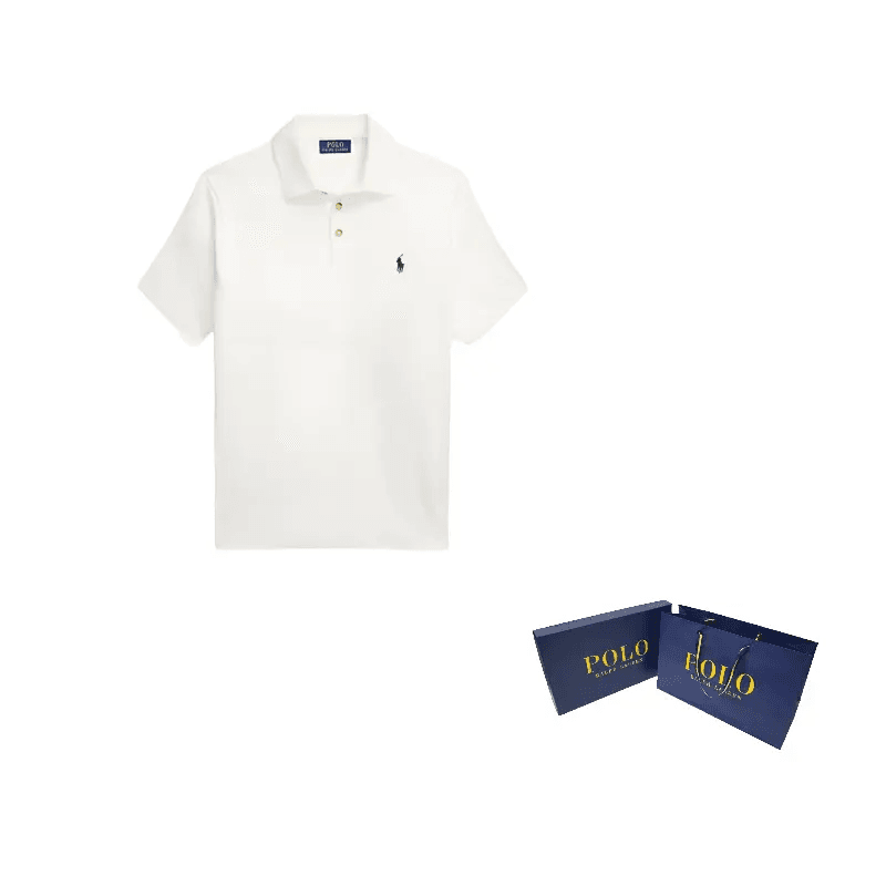 Поло Polo Ralph Lauren Мужское Поло Экрю - изображение 7