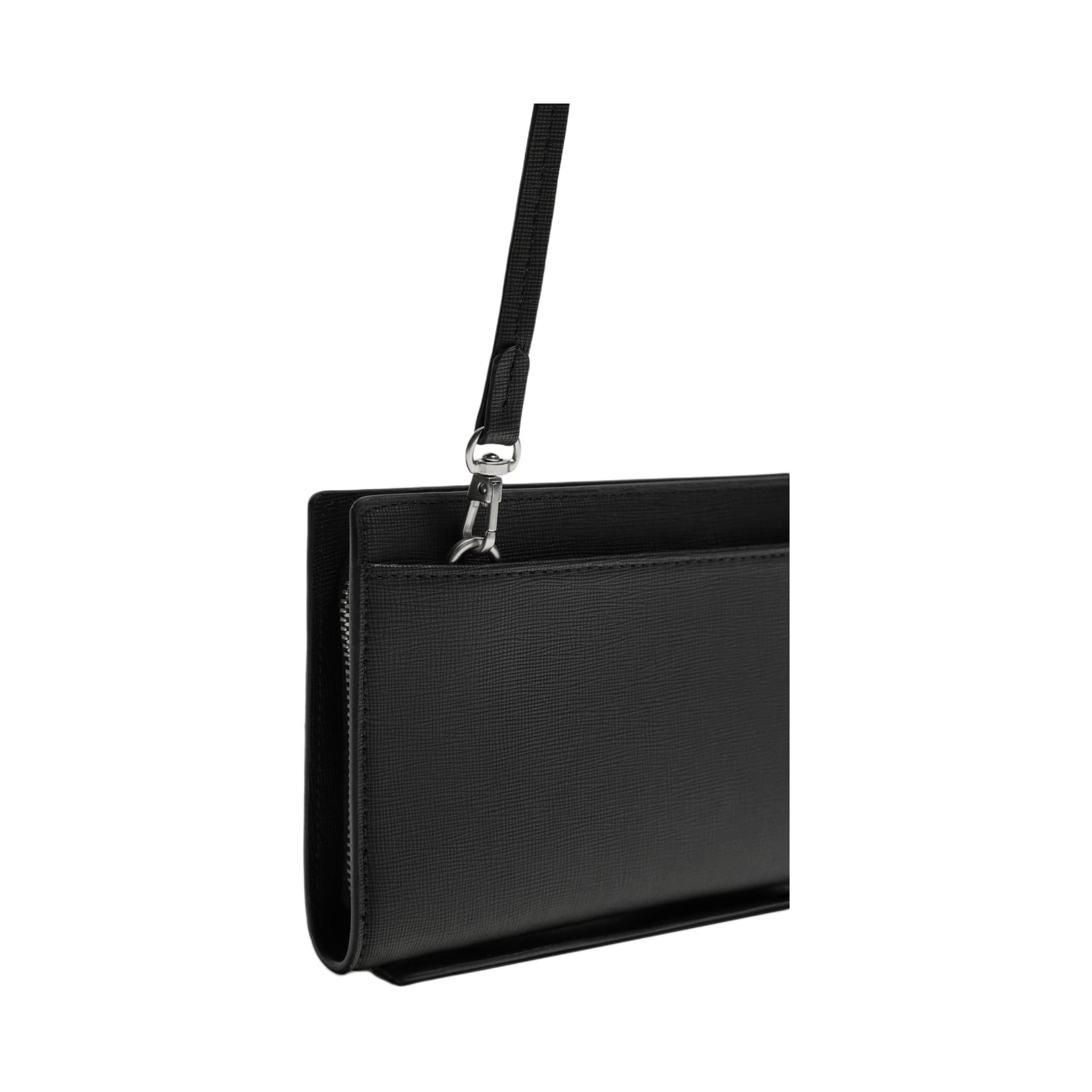 Сумка через плечо ZARA Crossbody Bag Black Unisex ZARA Сумка через плечо Черная Унисекс - изображение 4