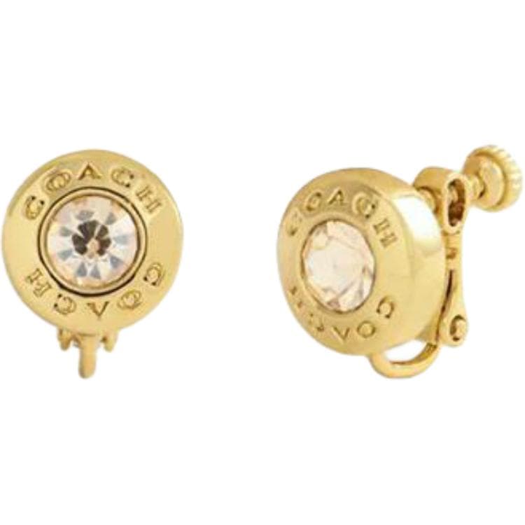 Серьги Coach Brass Earrings Женские - изображение 1