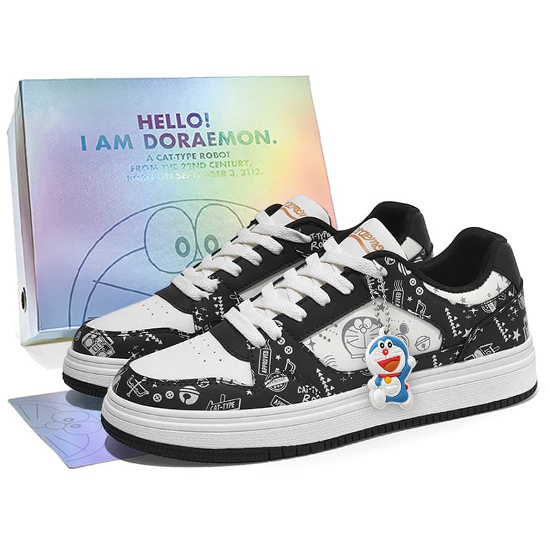 Кроссовки Doraemon x Air Force 1 Limited Edition Box Универсальные модные кроссовки Американский хип-хоп Платформа Противоскользящая износостойкая Лёгкие дышащие Унисекс - изображение 1