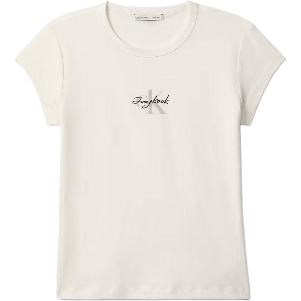 Футболка Calvin Klein Jung Kook Collaboration Айвори Белый Женские T-Рубашки - изображение 1