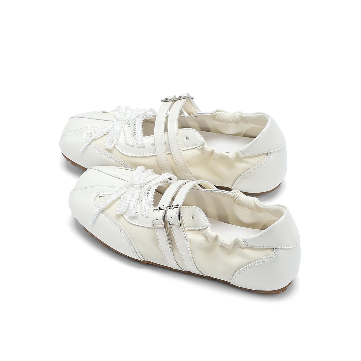 Hotwind Mary Jane Shoes Beige Women's - изображение 5