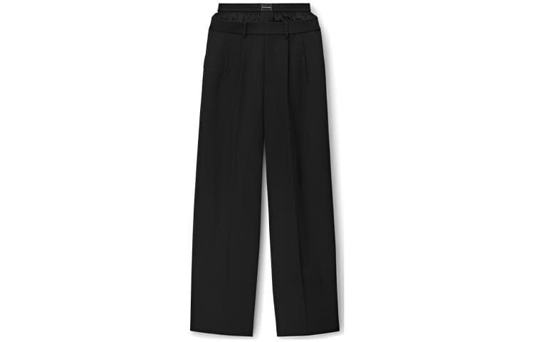 Штаны alexander wang Wool Low-Rise Tailored Trouser With Pre-Styled Logo Boxer Waistband - изображение 1