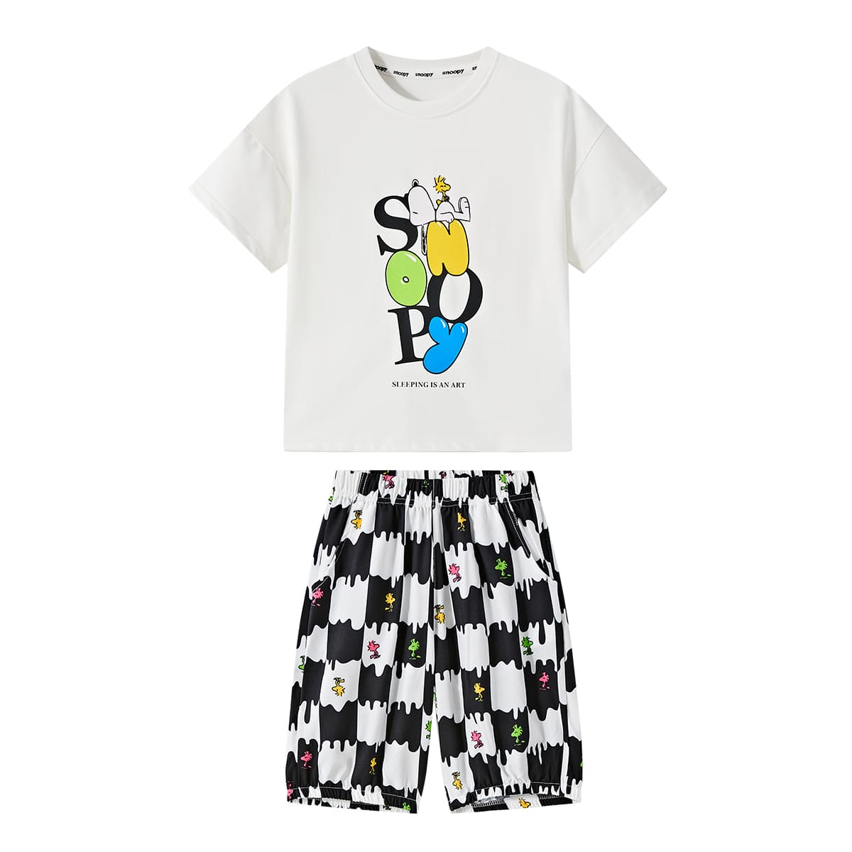 Снупи B01 Белый Kids Повседневные спортивные костюмы Наборы - изображение 1
