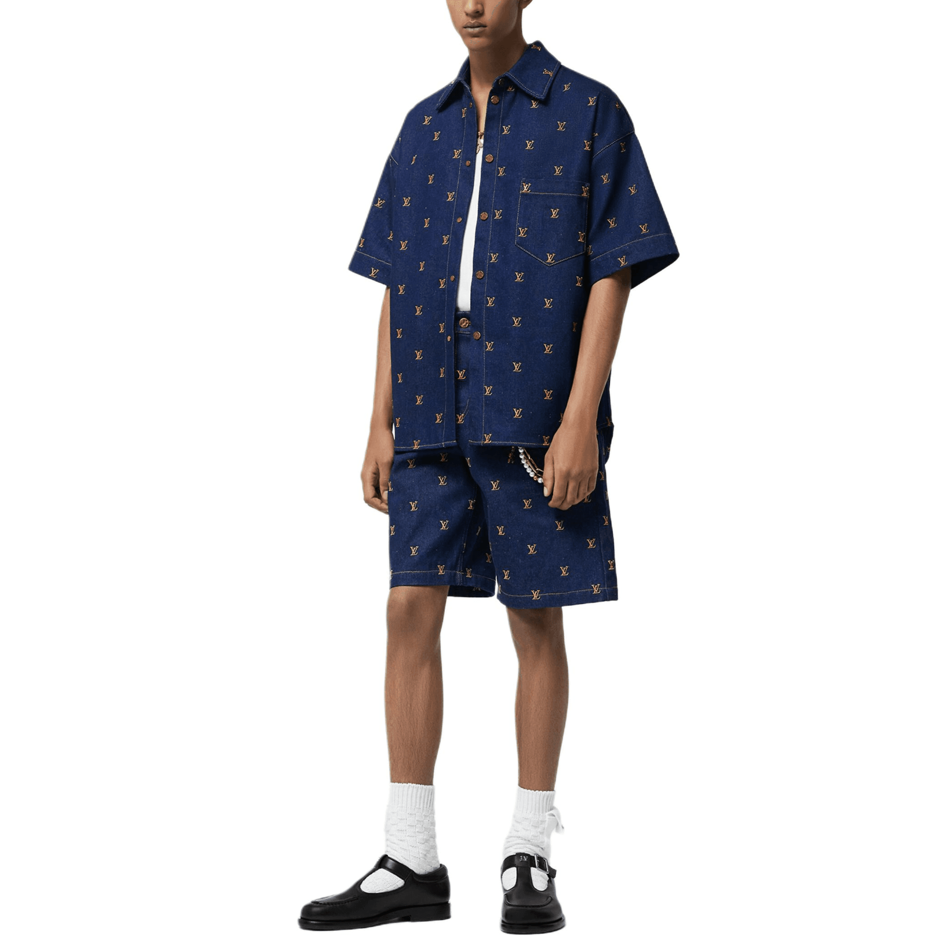Джинсовые шорты LOUIS VUITTON SS24 - изображение 4