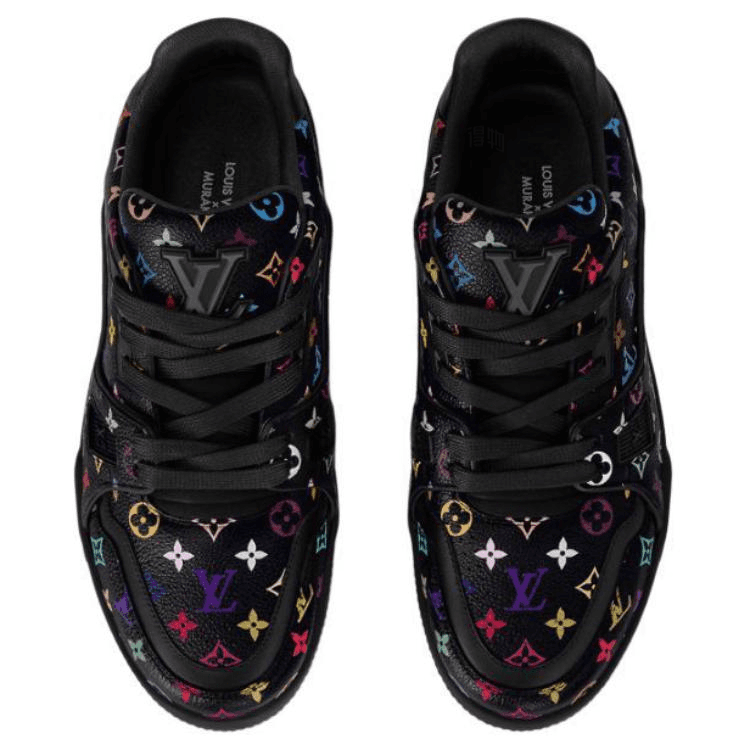 Кроссовки Takashi Murakami x Louis Vuitton Trainer Black - изображение 3