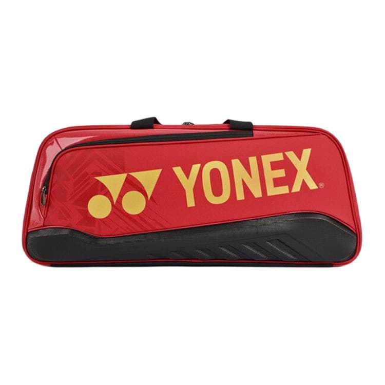 Спортивная сумка YONEX Сумка для спорта из искусственной кожи унисекс красная и черная - изображение 6