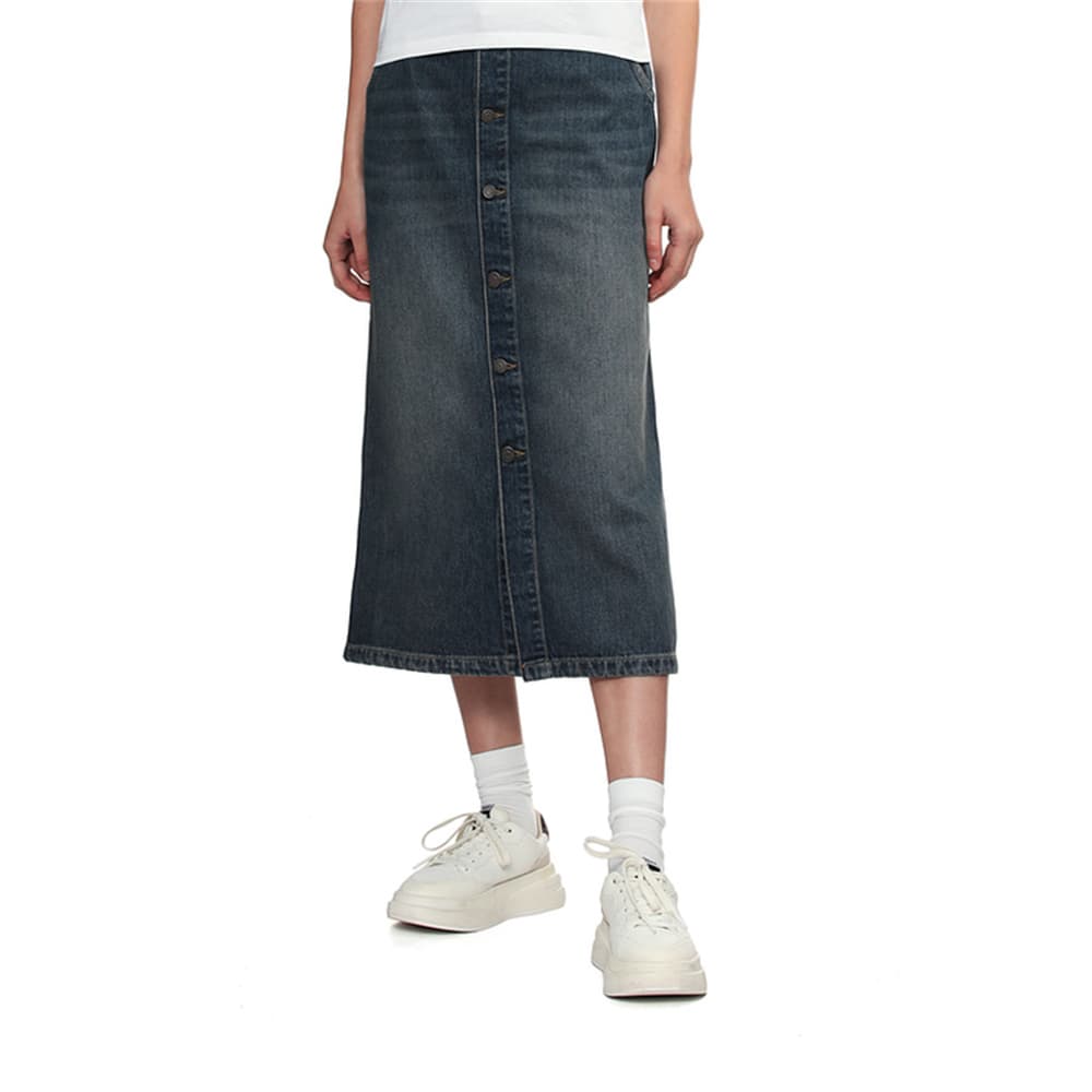 Carhartt WIP SS25 Denim Длинная Юбка Женская Светло-Синяя - изображение 5
