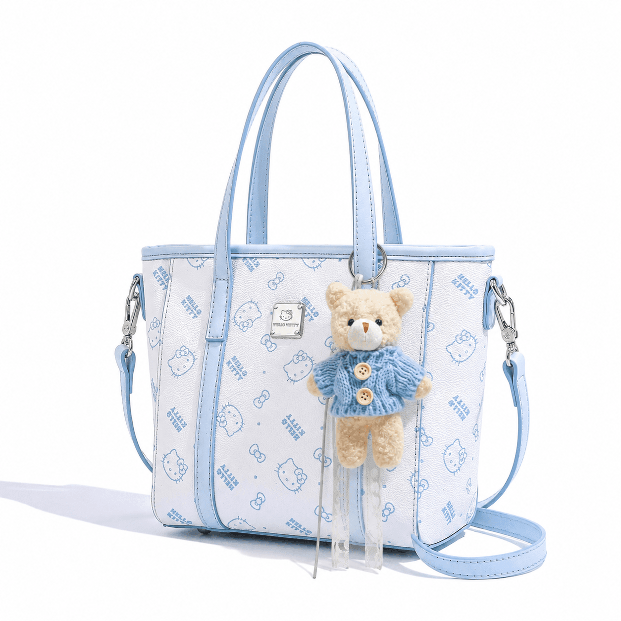 Сумка Sanrio PVC PU (полиуретан) Сумка-тоут Сумка через плечо Стандартная Женская Розовая Синяя - изображение 3