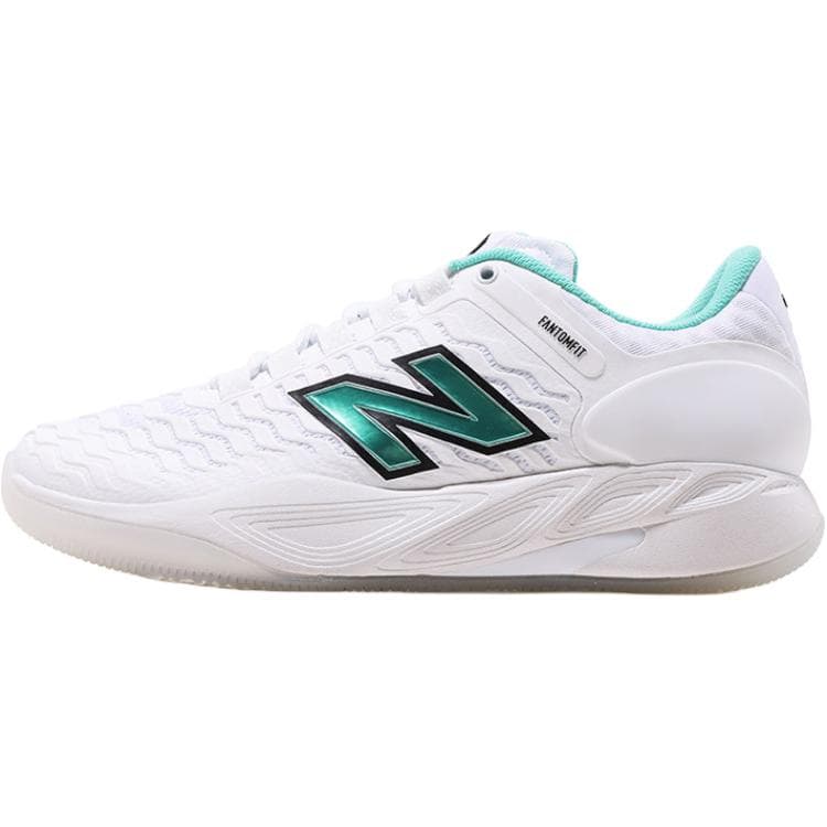 Кроссовки для тенниса New Balance Fresh Foam X Ct RALLY V2 Кроссовки для тенниса Низкий Топ Белый Зеленый Бирюзовый Мужской - изображение 2