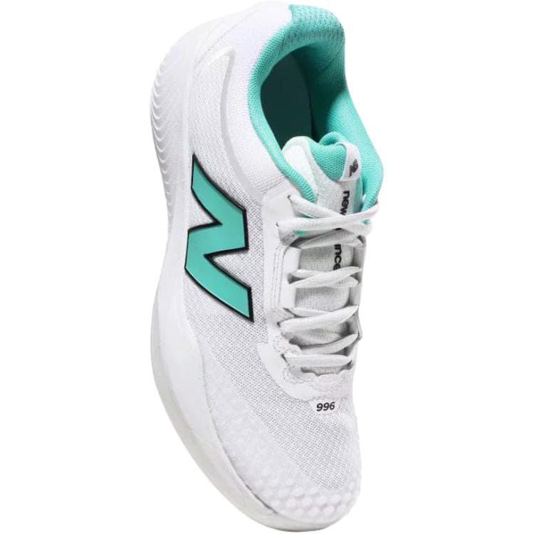 Кроссовки для тенниса New Balance FuelCell 996 V6 Кроссовки для тенниса Низкий Топ Белый Бирюзовый Женские - изображение 3