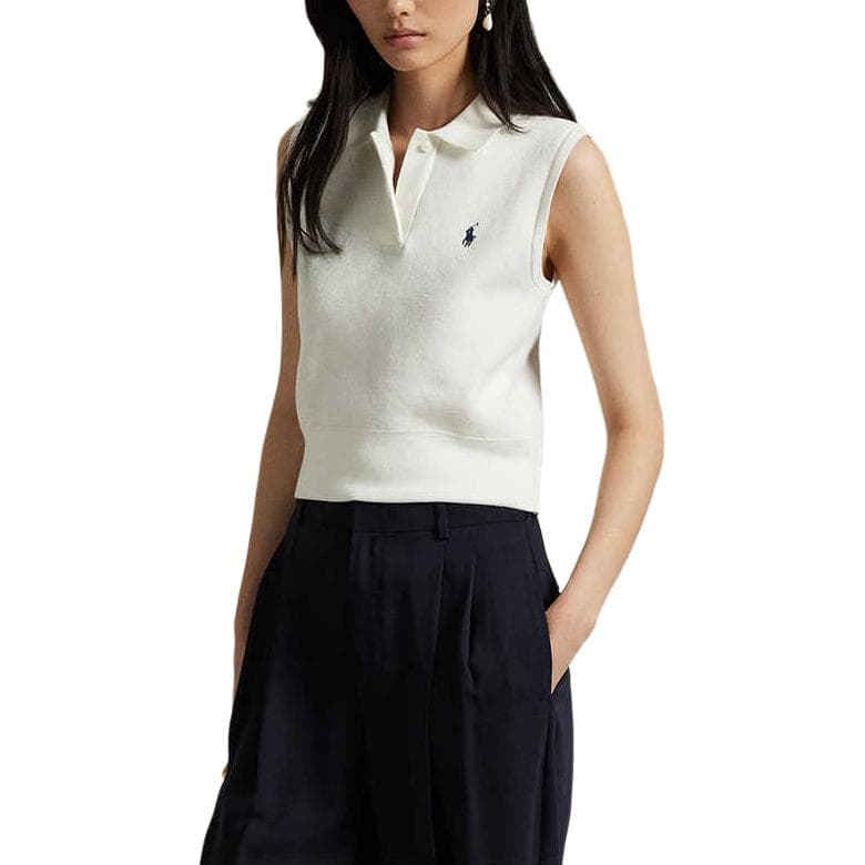 Майка Polo Ralph Lauren SS25 Поло Женское Белое - изображение 5