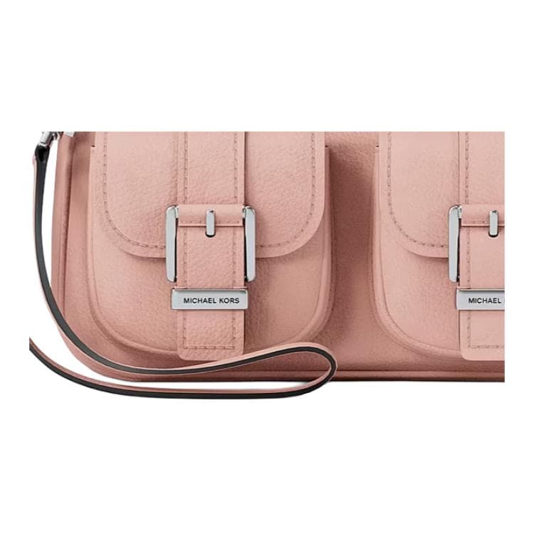 Мини-сумка MICHAEL KORS Zoe Бычья замша Сумка на плечо Маленькая Женская Многоцветная Дымчатый Розовый - изображение 5