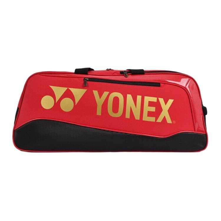 Спортивная сумка YONEX Сумка для спорта из искусственной кожи унисекс красная и черная - изображение 8