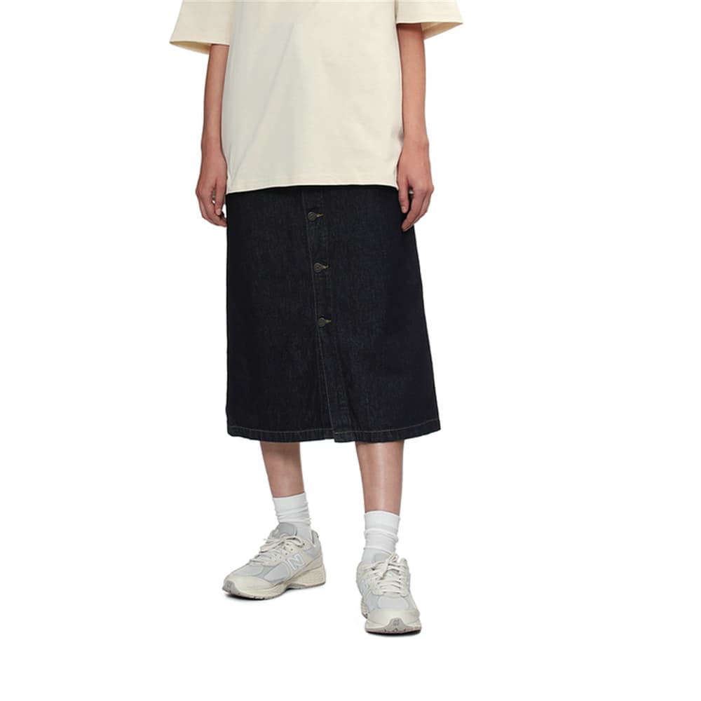 Carhartt WIP SS25 Denim Длинная Юбка Женская Темно-Синяя - изображение 3