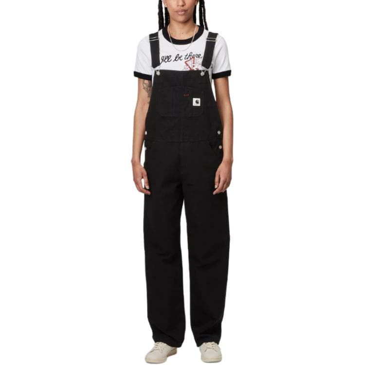 Carhartt WIP FW24 Ullscreen W' Нагрудник Все тело Straight Комбинезоны Женские Черный - изображение 3