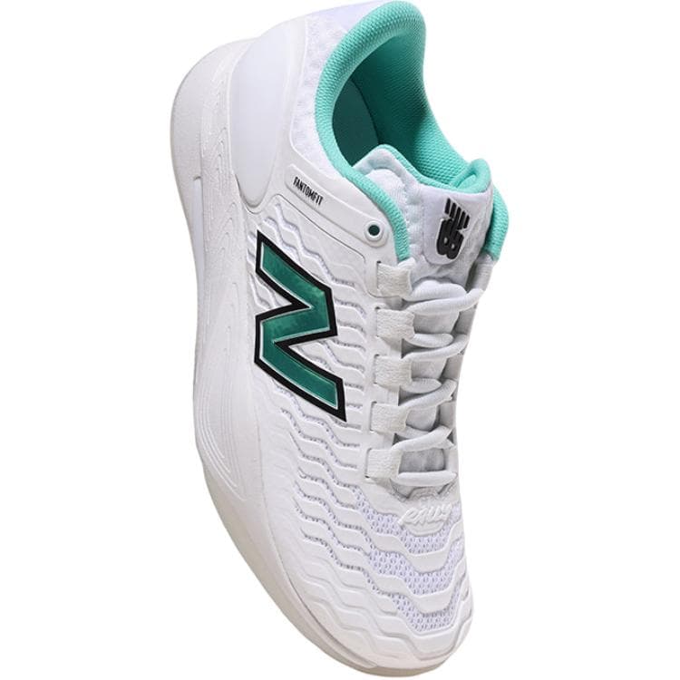 Кроссовки для тенниса New Balance Fresh Foam X Ct RALLY V2 Кроссовки для тенниса Низкий Топ Белый Зеленый Циан Женские - изображение 3