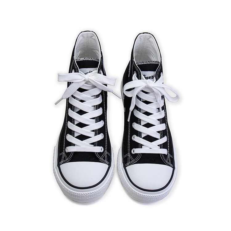 Кеды WARRIOR High-Top Canvas Shoes Black (Hidden Wedge) Women's - изображение 3