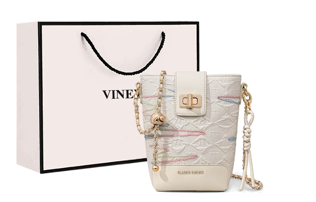 Сумка через плечо VINEY Crossbody сумка Ecru (Брелок включен) Женская - изображение 2