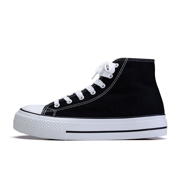Кеды WARRIOR High-Top Canvas Shoes Black (Hidden Wedge) Women's - изображение 1