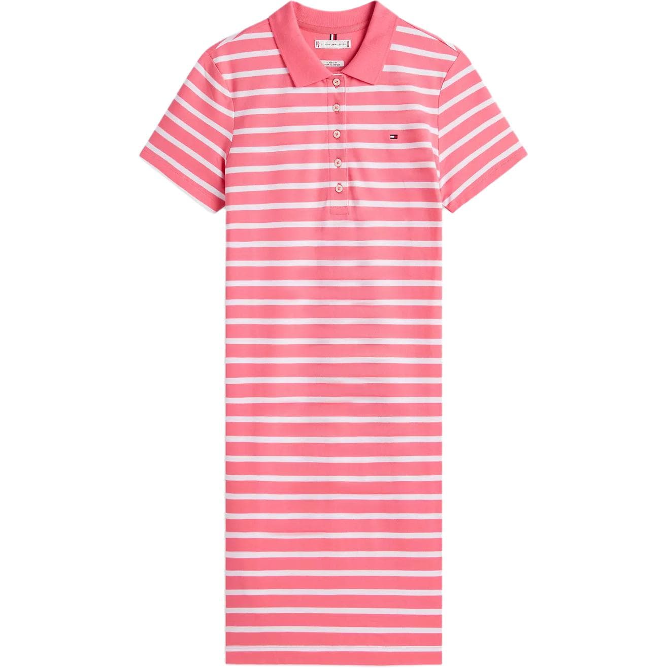Платье Tommy Hilfiger Розовые Женские Короткие Платья с Короткими Рукавами - изображение 1