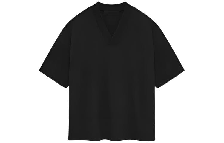 Футболка Fear of God Essentials SS24 drop2 V-Neck Tshirt VT Jet Black - изображение 1