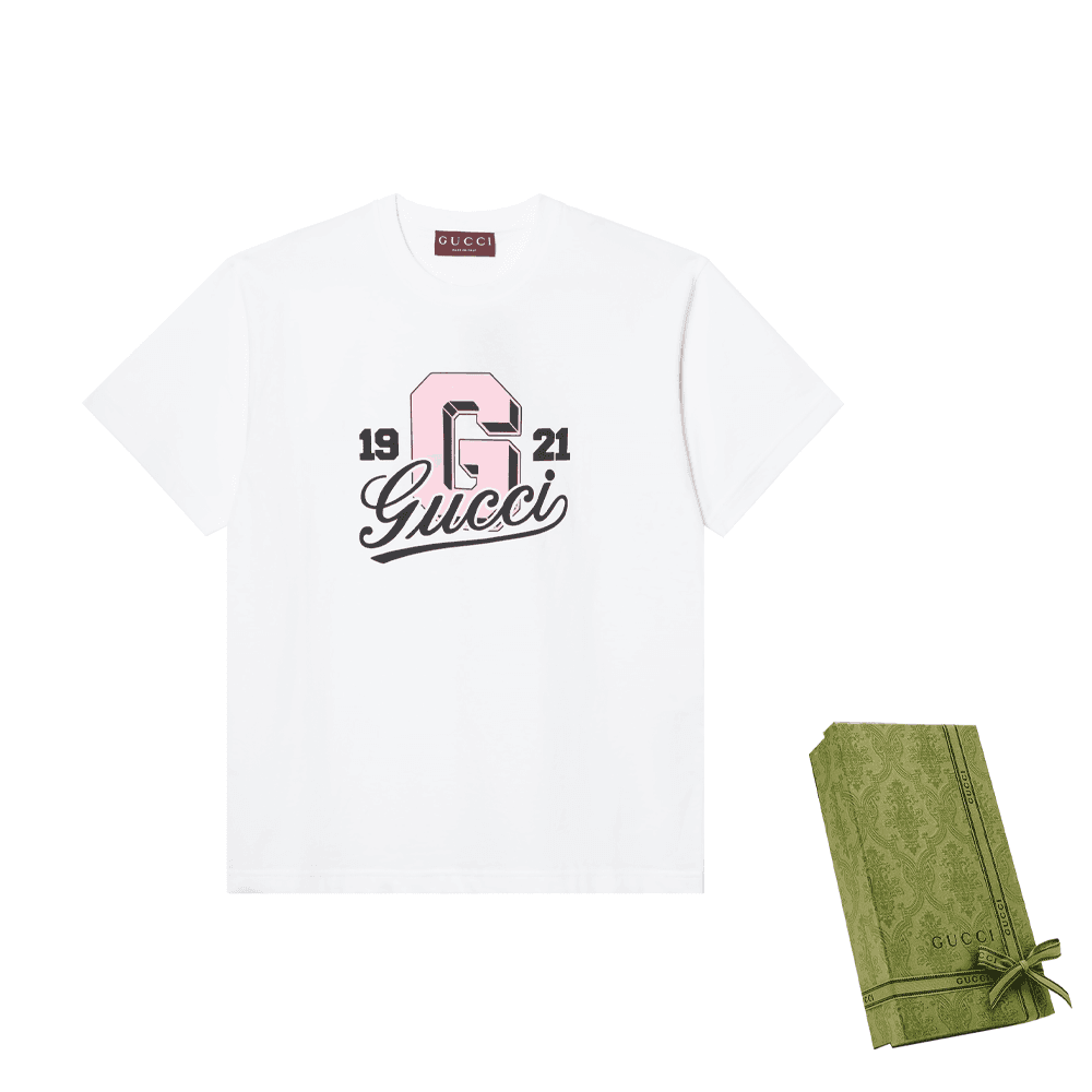 Футболка GUCCI Стандартная рукавная рубашка T для женщин белая - изображение 4