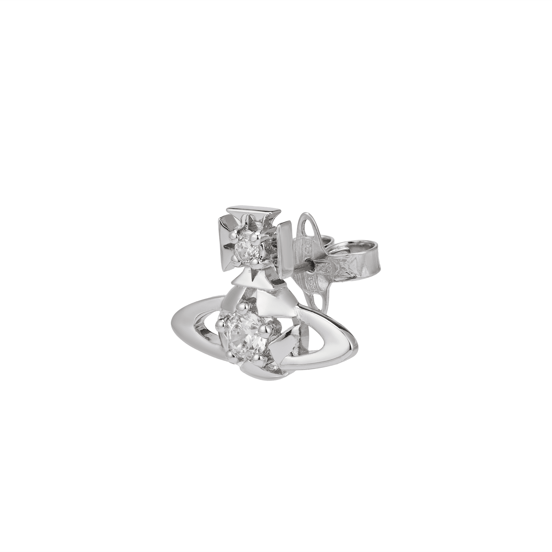 Серьги Серьги Vivienne Westwood из латуни с кубическим цирконием женские серебряные - изображение 3
