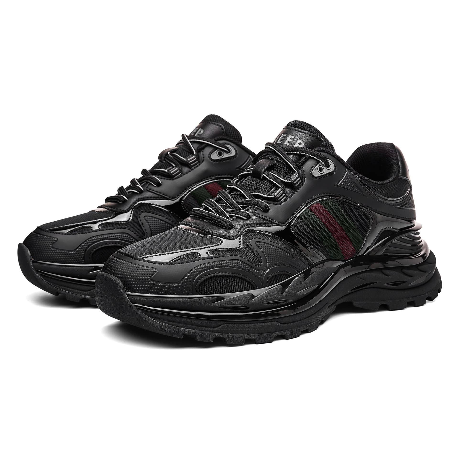 Кроссовки JEEP SPIRIT Darth Vader Chunky Sneakers Low Top Premium Graphite Black [Летний Дышащая Сетка] Мужской - изображение 3