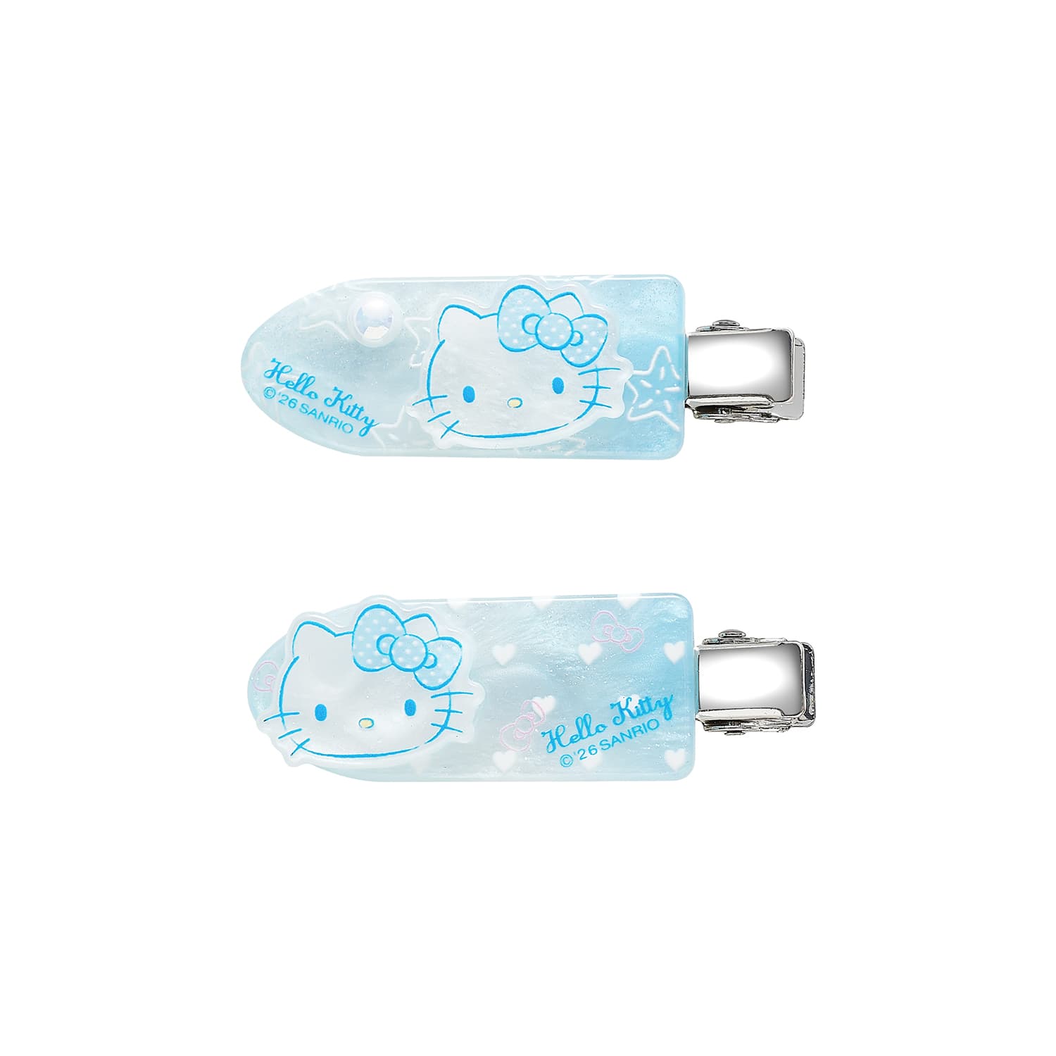 Заколка Sanrio Hello Kitty Заколка для волос с вращающимся узором в морском стиле, милая и симпатичная, акриловая, женская - изображение 1