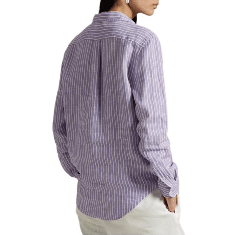 Блузка Polo Ralph Lauren SS25 Рубашка Классическая Версия Женская Фиолетовая - изображение 3