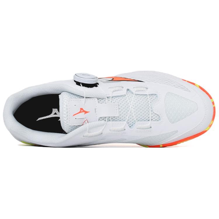 Кроссовки для спортзала Mizuno WAVE MEDAL 8 Тренировочные кроссовки Низкий Топ 81GA269213 Белый Оранжевый Унисекс - изображение 2