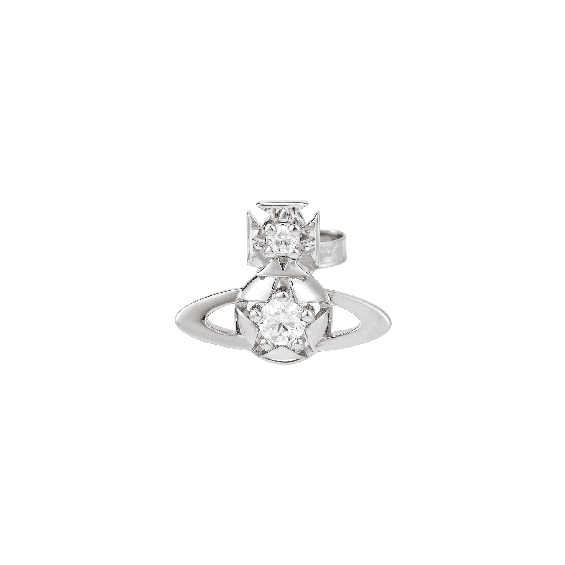 Серьги Серьги Vivienne Westwood из латуни с кубическим цирконием женские серебряные - изображение 2