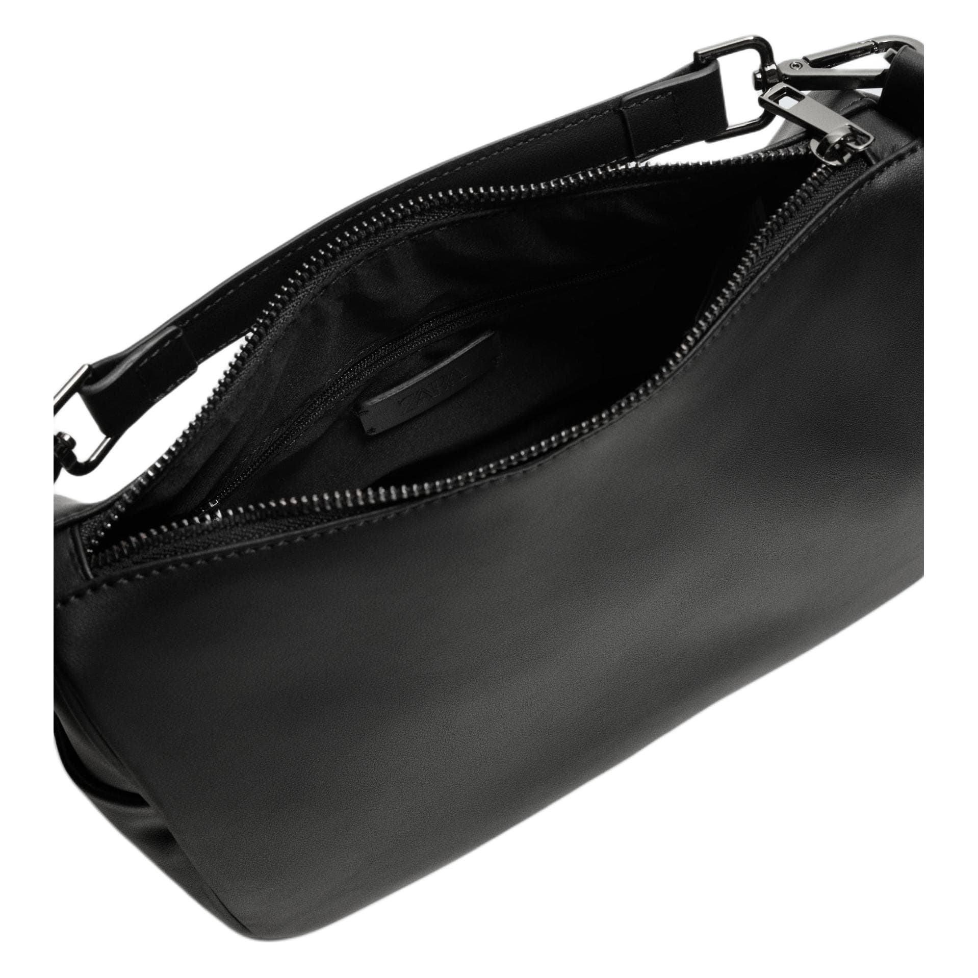 Сумка через плечо ZARA Crossbody Bag Black Women's - изображение 4