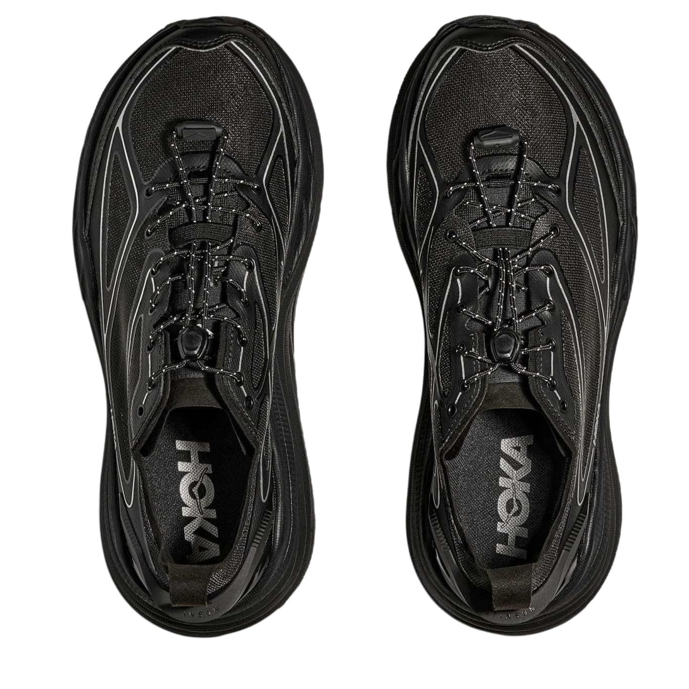 Кроссовки HOKA ONE ONE Stinson One7 Кроссовки для трейлраннинга Унисекс Черно-серебро - изображение 5
