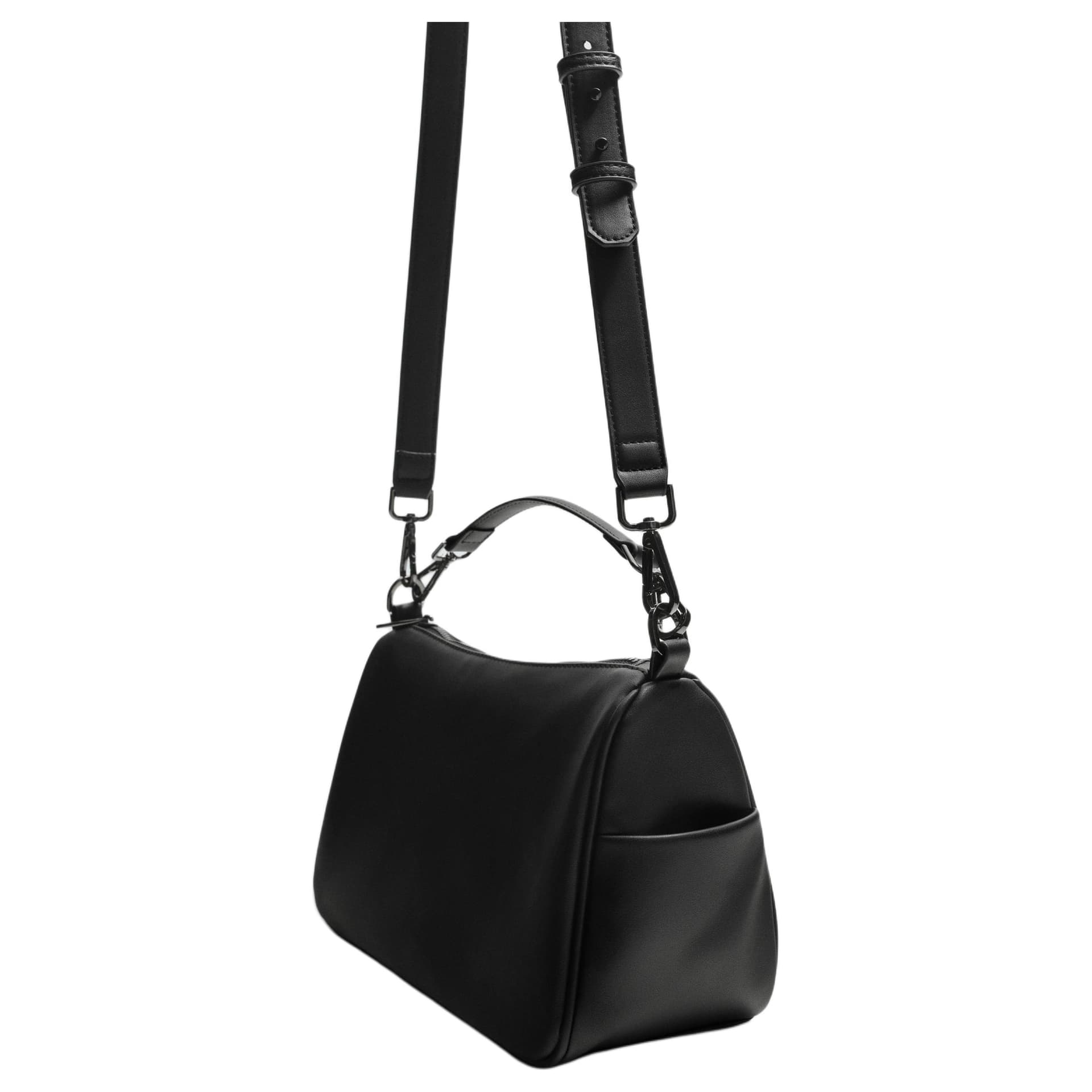 Сумка через плечо ZARA Crossbody Bag Black Women's - изображение 3