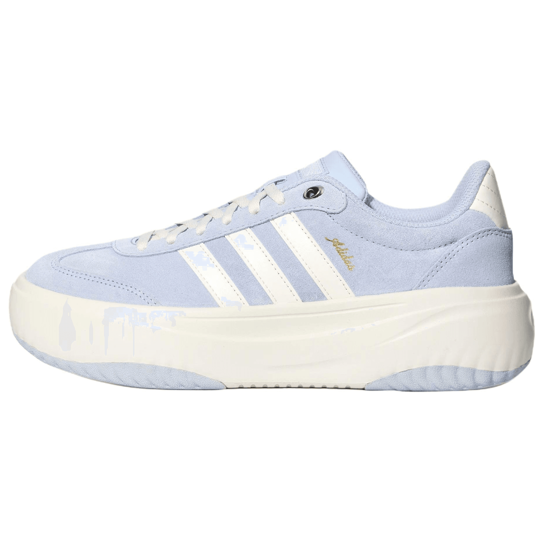 Кроссовки Adidas FLARE PLATFORM Кеды немецкой армии (GAT) Кристально-синий Белый Женские - изображение 1