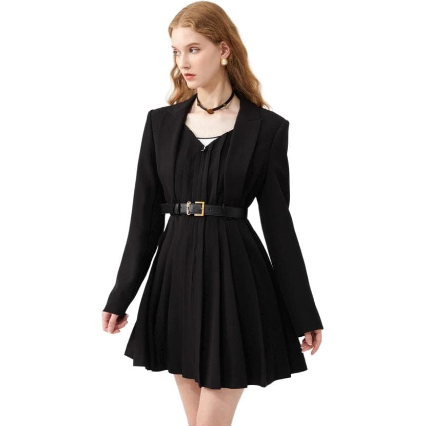 Платье JORYAweekend Длинный Sleeved Платье Женские Черный - изображение 5