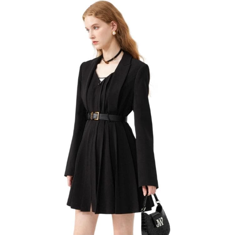 Платье JORYAweekend Длинный Sleeved Платье Женские Черный - изображение 6