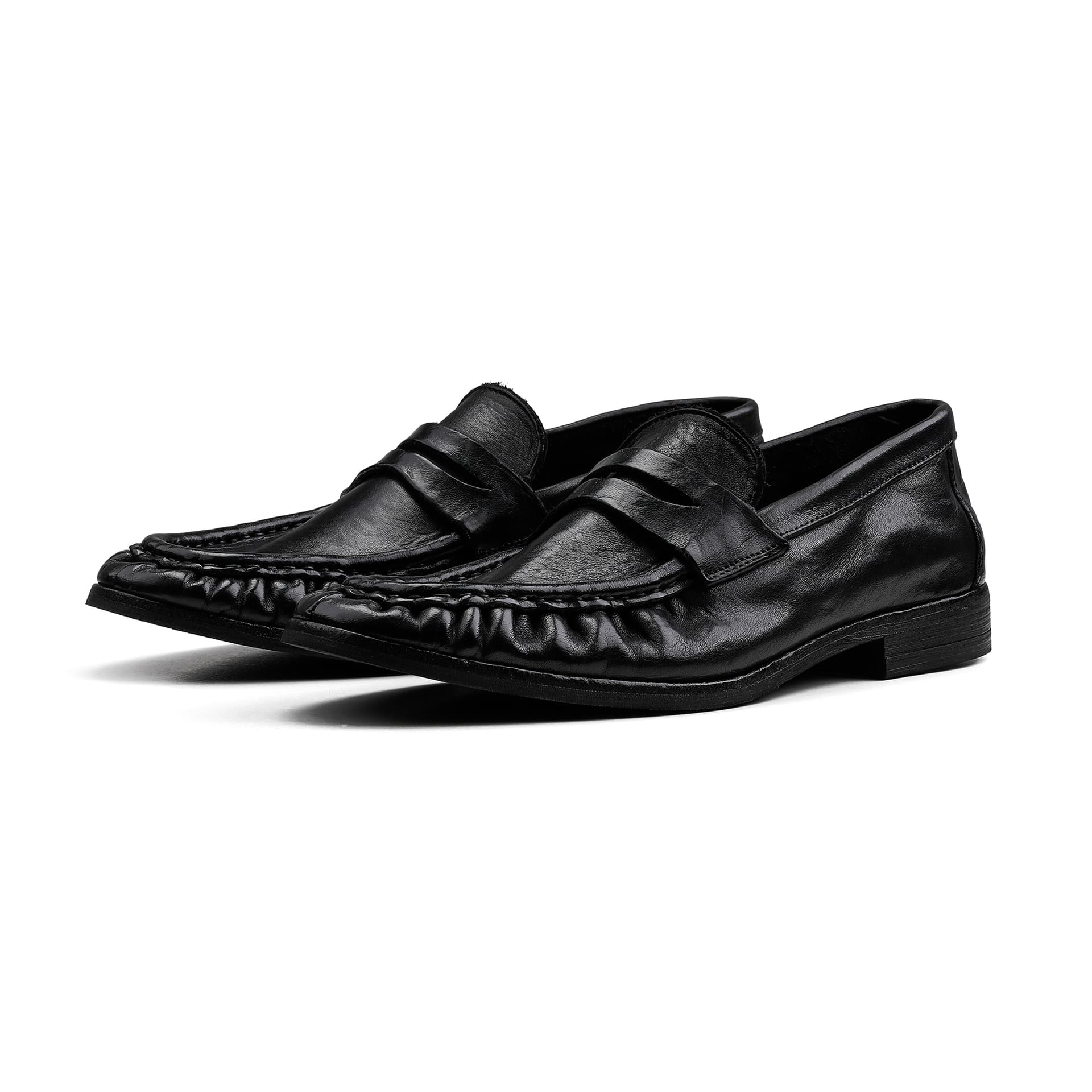 Лоферы HANQIAORIJI Black Blood Collection Лоферы Low Топ Черный мужской - изображение 6