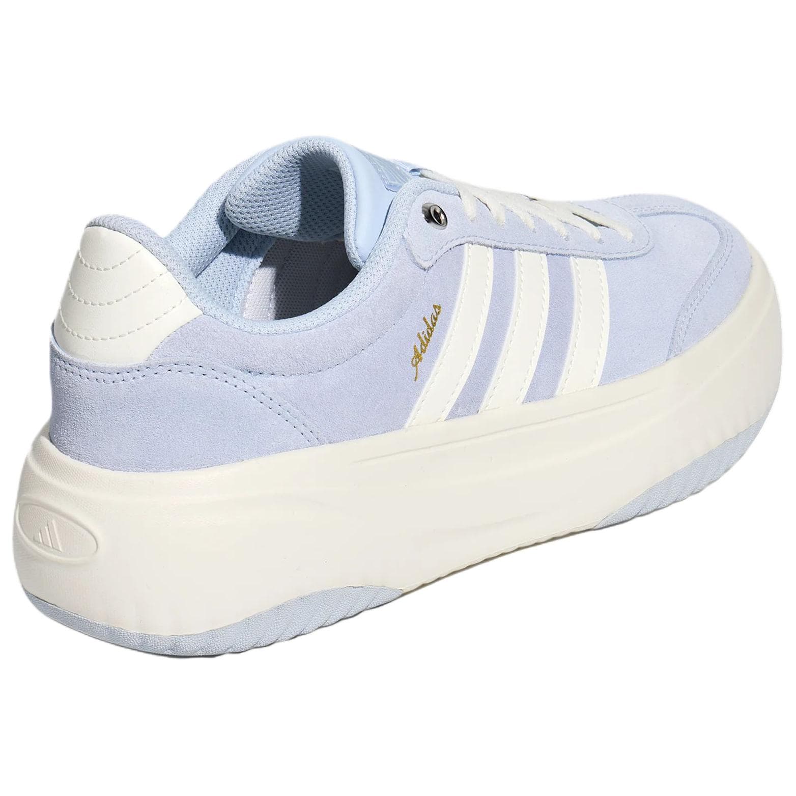 Кроссовки Adidas FLARE PLATFORM Кеды немецкой армии (GAT) Кристально-синий Белый Женские - изображение 4
