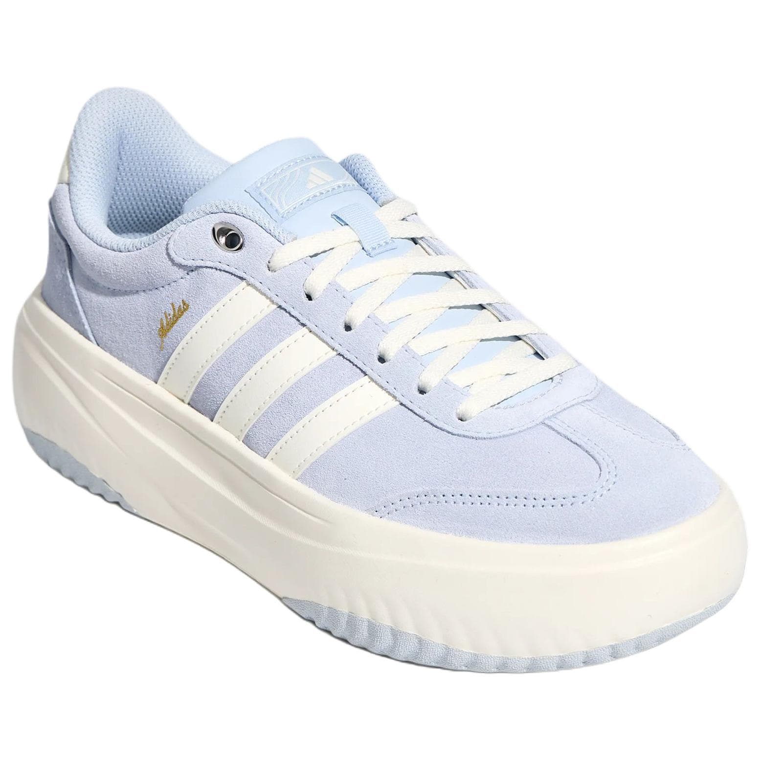 Кроссовки Adidas FLARE PLATFORM Кеды немецкой армии (GAT) Кристально-синий Белый Женские - изображение 3