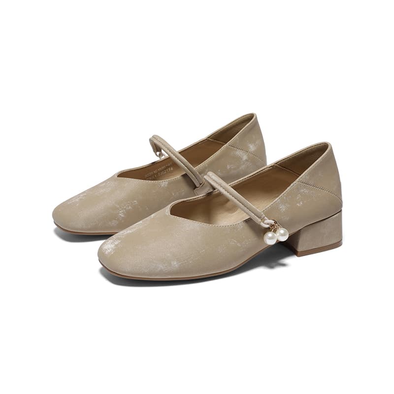 DAPHNE Mary Jane Shoes Шампань Абрикос Женские - изображение 3