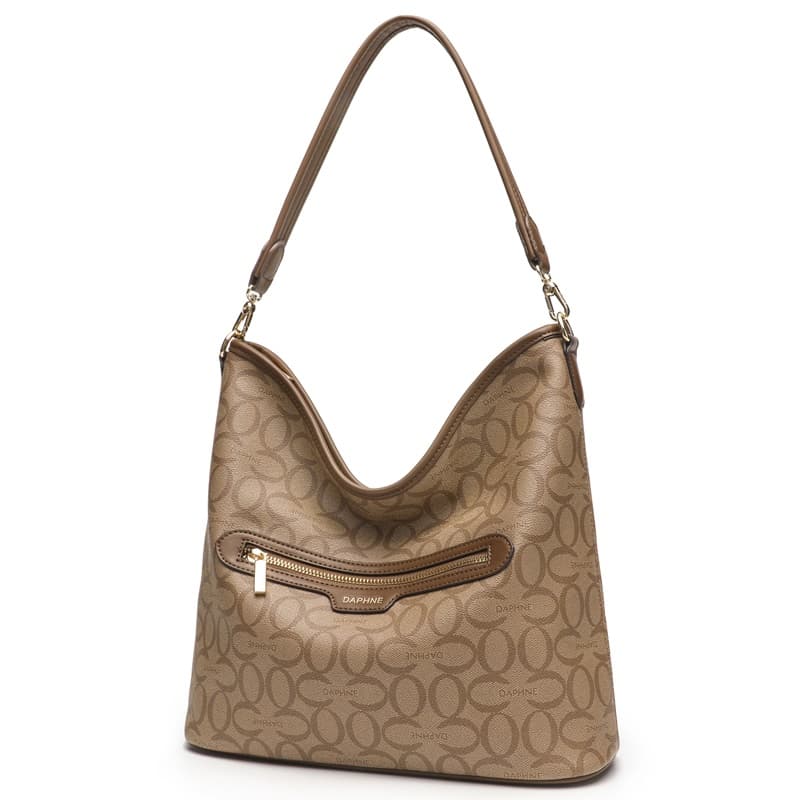 Мини-сумка DAPHNE PVC Сумка через плечо Tote Большая Женская Светлый хаки Коричневый - изображение 2