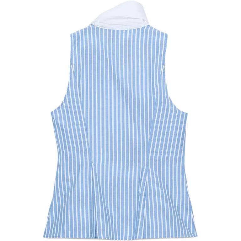 Блузка ZARA Синие Белые Женские Рубашки - изображение 2