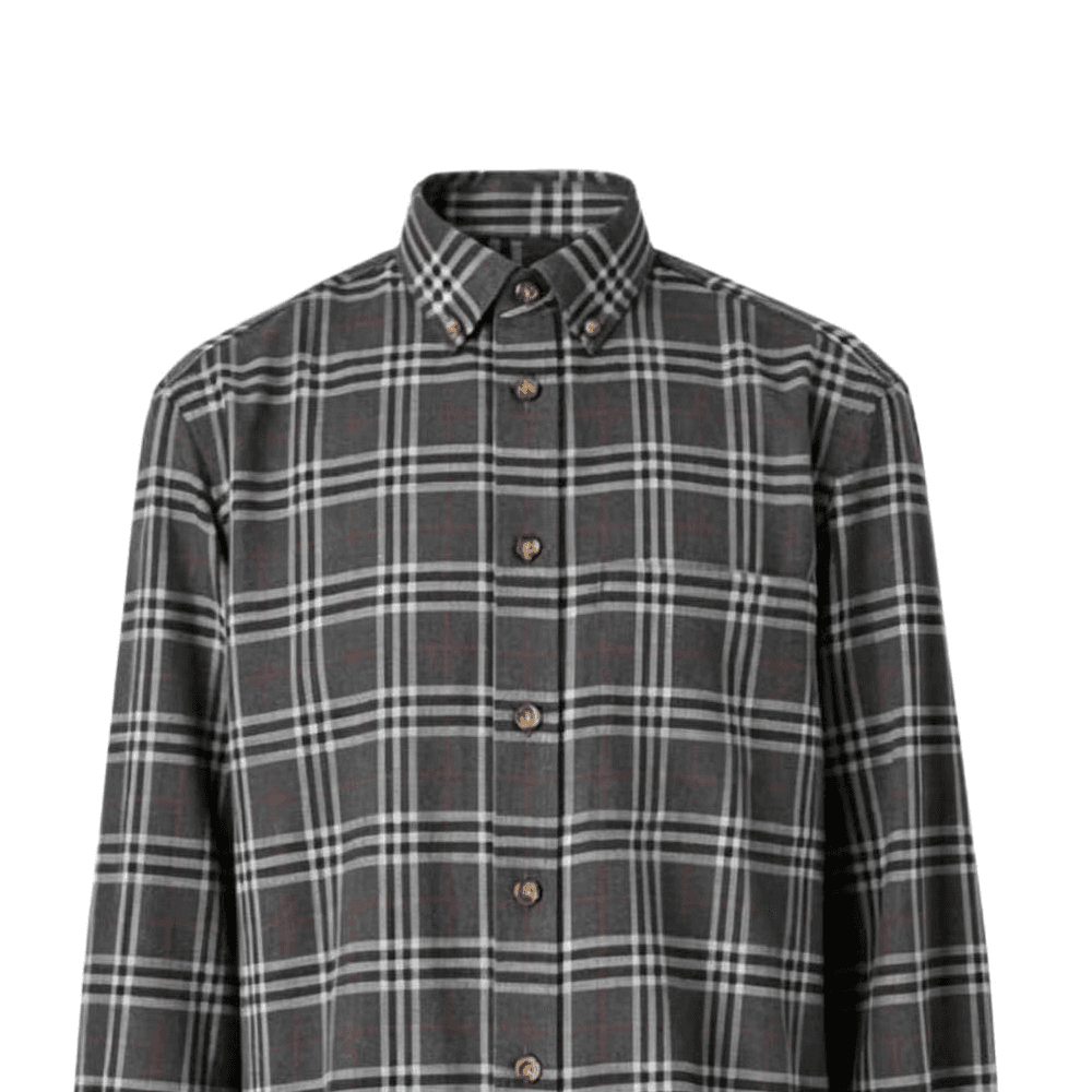 Рубашка Burberry Carbon Gray Мужские Рубашки - изображение 2