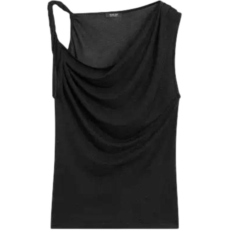 Футболка Massimo Dutti Черные Женские T-рубашки - изображение 1
